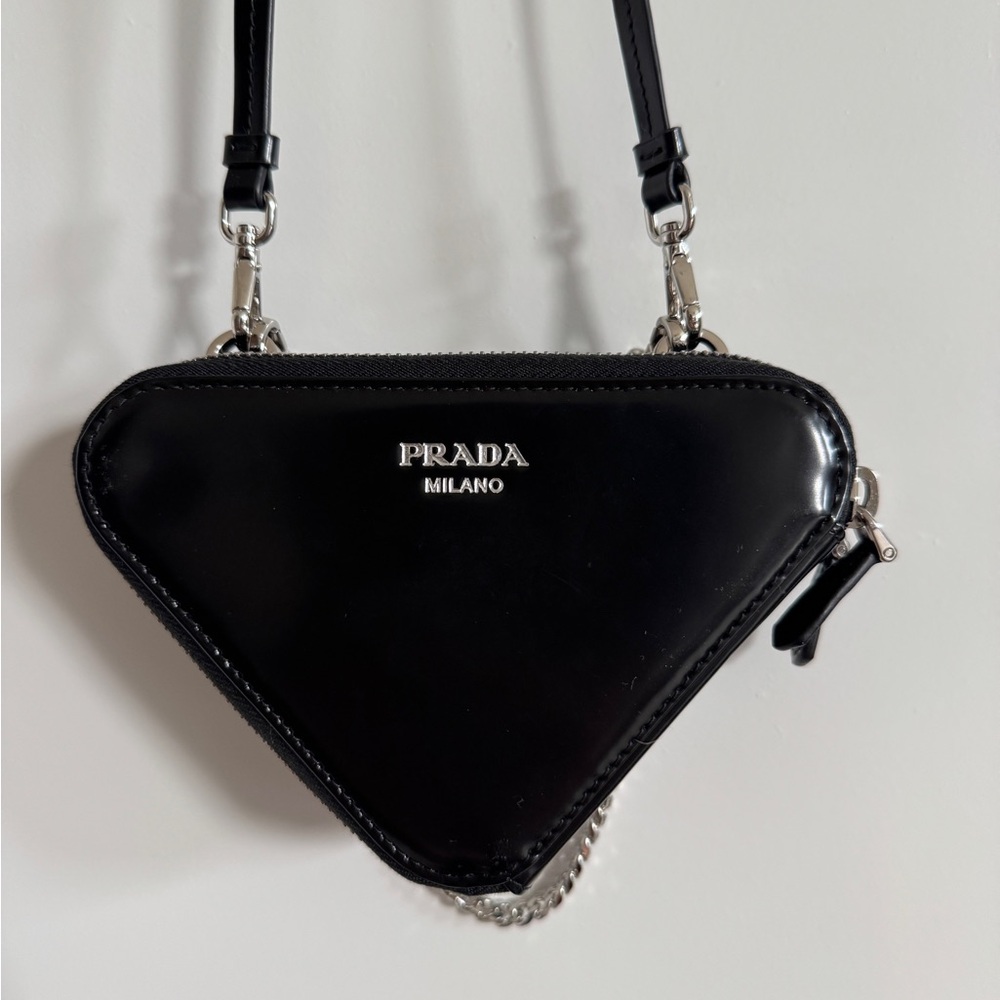 Prada Black Crossbody Bag with Silver Studs - Picture 2 of 11